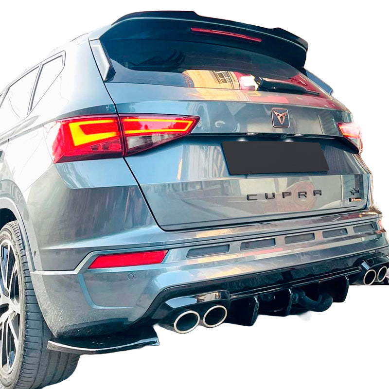 OneWay, takapuskurin splitterit, kiiltävänmusta, sopii Cupra Ateca MK1 (2018-), 2-osainen sarja