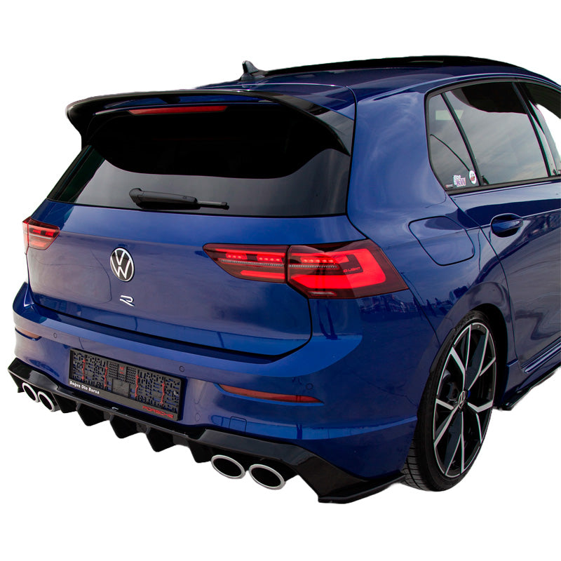 OneWay, Bakre stötfångares sidolister, Högblankt svart, Passar till Volkswagen Golf VIII HB R 2020-, 2 st.