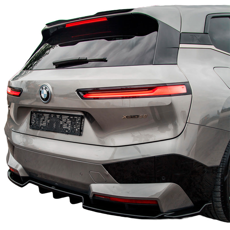 OneWay, Bakre stötfångarskirt, Högblankt svart, Passar till BMW iX M-Pack i20 2021-