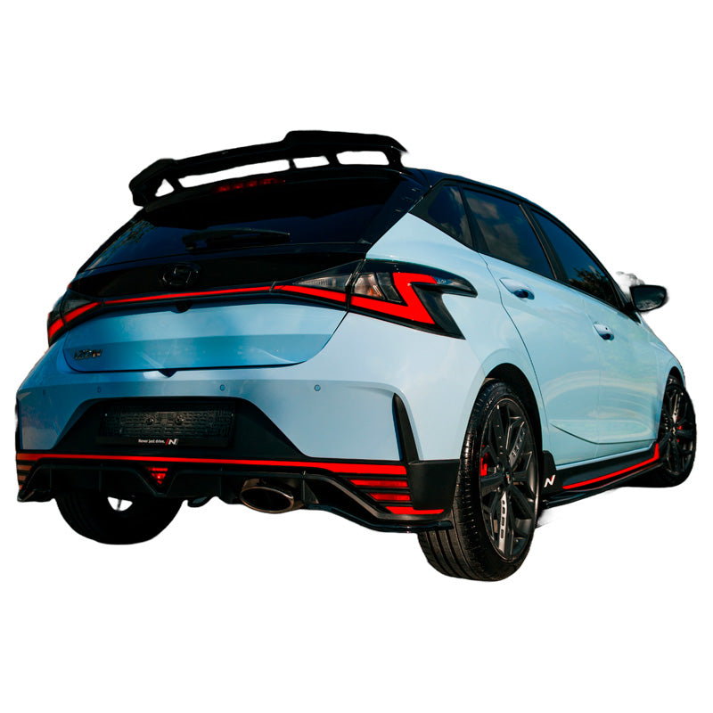 OneWay, Splitters för bakre stötfångare, högblank svart, passar till Hyundai I20 N MK3 (2020-), 2-delat set