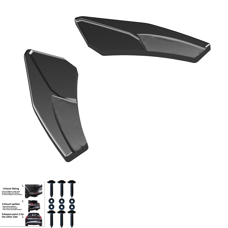 OneWay, Underläpp, blank svart, passar till Audi A3 (8Y) Sportback S-Line/S3 Facelift (2025-)
