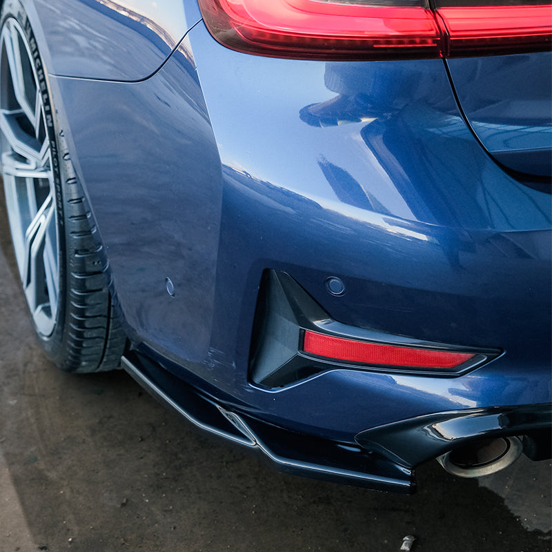 OneWay, takalippa, kiiltävän musta, 2 kpl., sopii BMW 3-Serie G20/G21 Sedan/Touring Sport Line (2018-2022)