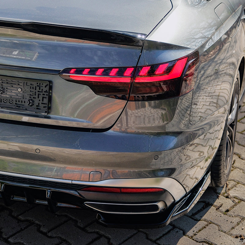 OneWay, alalippa, kiiltävän musta, sopii Audi A4 (B9) Sedan/Avant S4/S-Line Facelift (2019-2024)