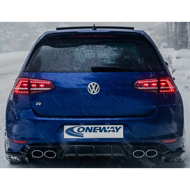 OneWay, takapuskurin diffuusori, kiiltävä musta, sopii Volkswagen Golf VII HB R (2013-2016)
