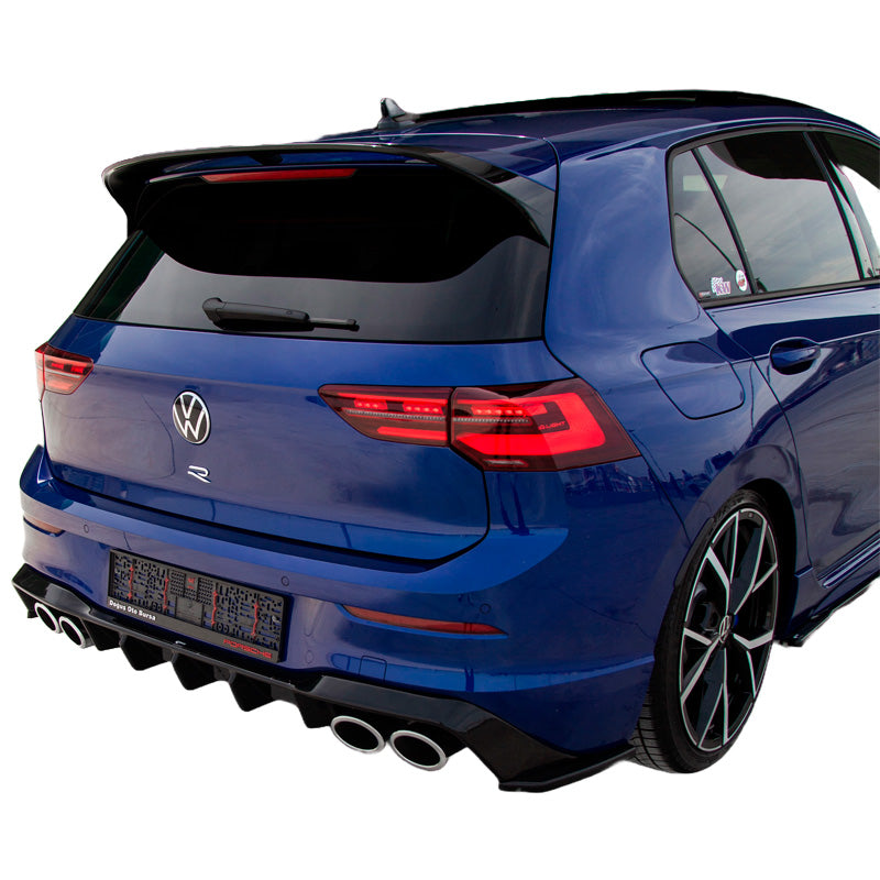 OneWay, takapuskurin diffuusori, kiiltävä musta, sopii Volkswagen Golf VIII HB R (2020-)