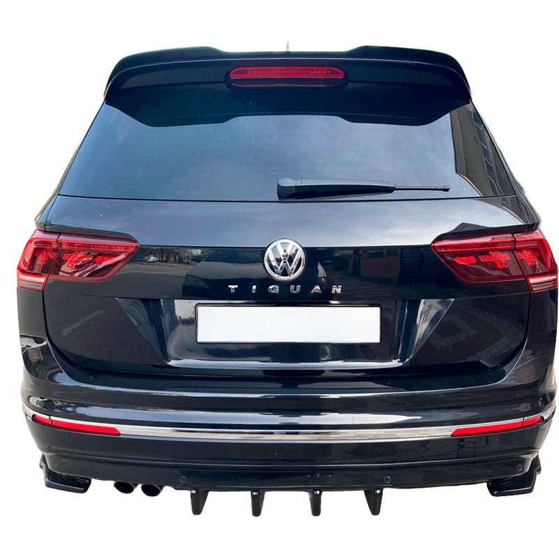 OneWay, takapuskurin diffuusori, kiiltävä musta, sopii Volkswagen Tiguan II Standard/R-Line (2016-2020)