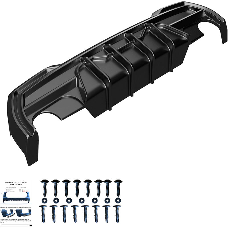 OneWay, Underläpp, blank svart, passar till BMW 1-Serie F40 M-Pack/M135i (2019-)