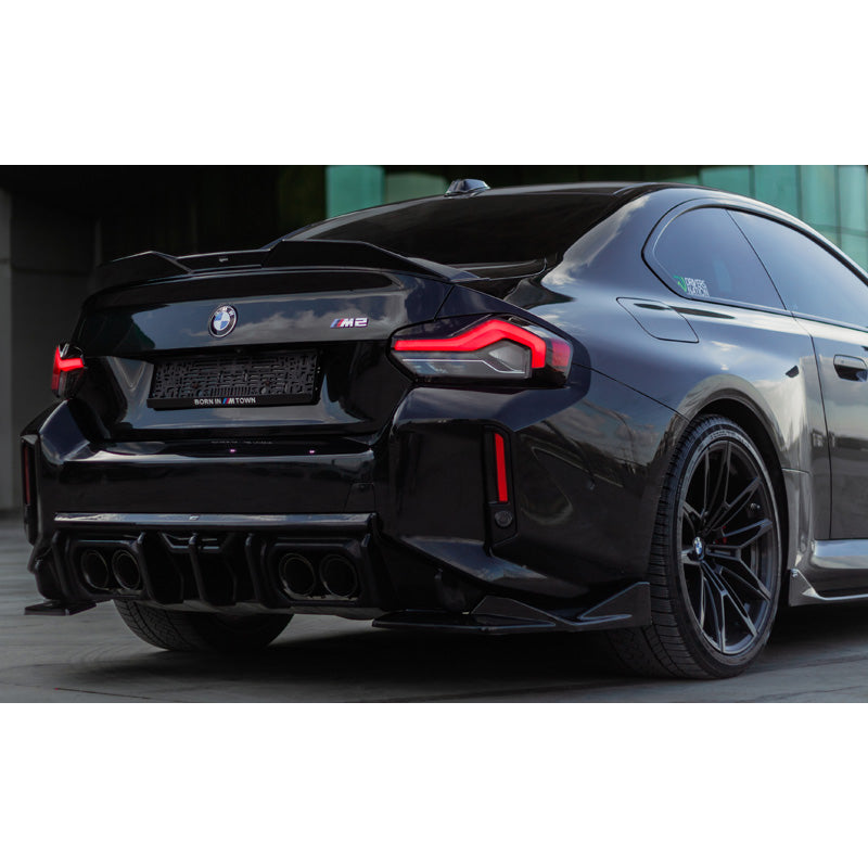 OneWay, bakre stötfångardiffusor, blank svart, passar till BMW M2 G87 Coupe (2023-), 'Sportig'