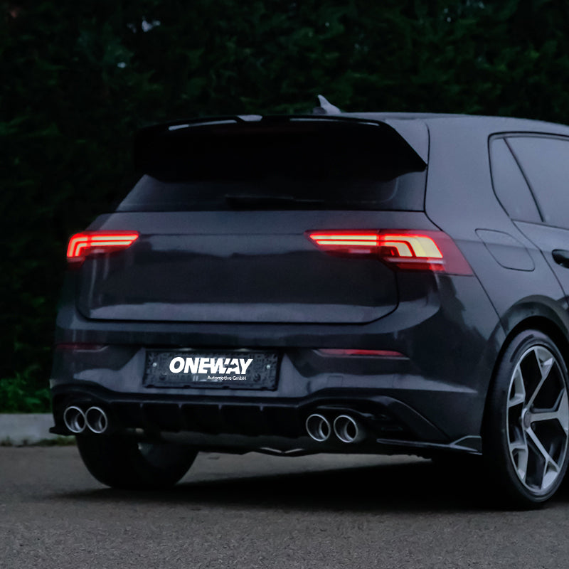 OneWay, Alalippa, kiiltävänmusta, sopii Volkswagen Golf VIII HB 3/5-ovinen (2020-2024) & FL (2024-), ei GTi/GTD/GTE/R/R-Line