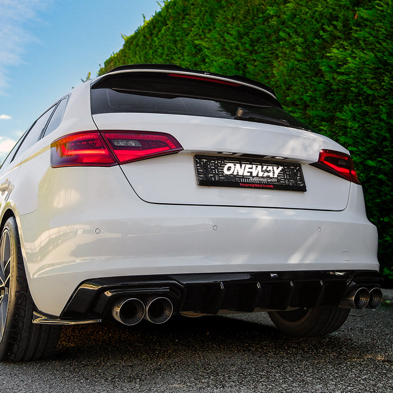OneWay, Alalippa, kiiltävänmusta, sopii Audi A3 (8V) Sportback (2012-2016) ei S-Line/S3/RS3