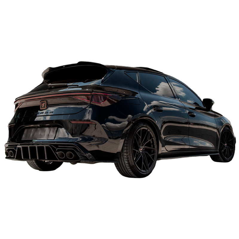 OneWay, takspoilerkåpa, glanssvart, passar till Seat Leon IV HB FR & Cupra Leon HB 2020-