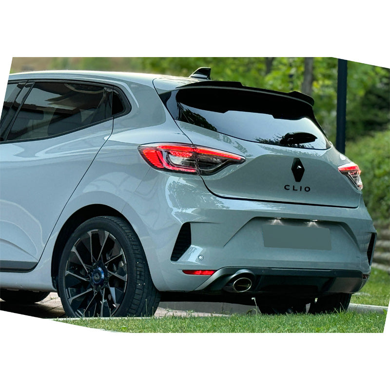 OneWay, kattospoilerin suojus, kiiltävä musta, sopii Renault Clio MK6 2024-