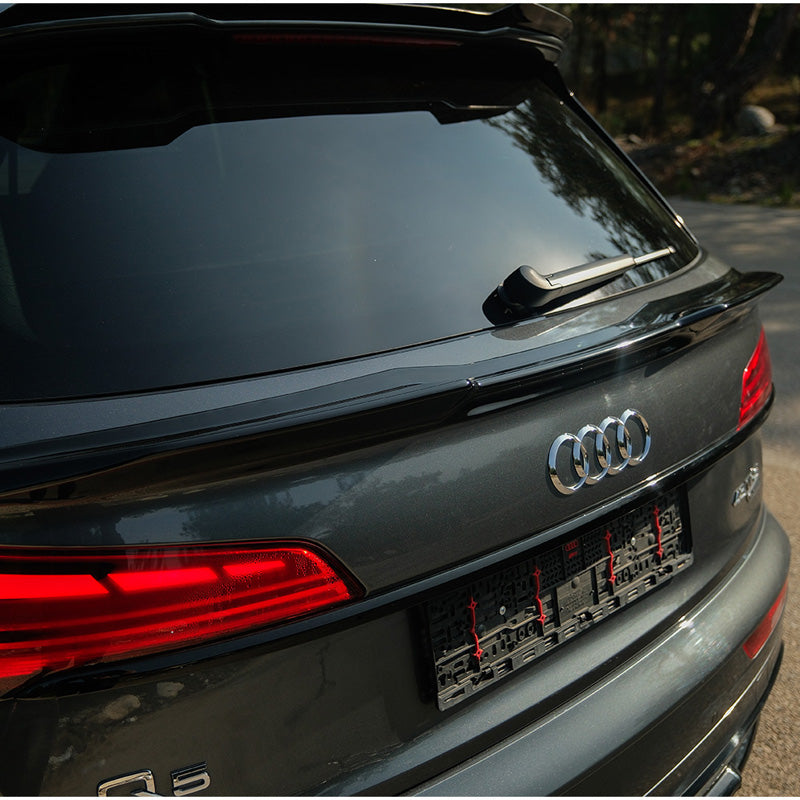 OneWay, Bakluckespoiler, glanssvart, passar till Audi Q5 (FY) S-Line Facelift 2020-2024, utan Sportback
