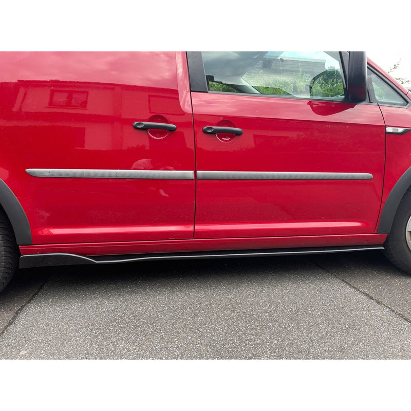 OneWay, sivuhelmat, kiiltävä musta, sopii Volkswagen Caddy MK4 (2015-2020)