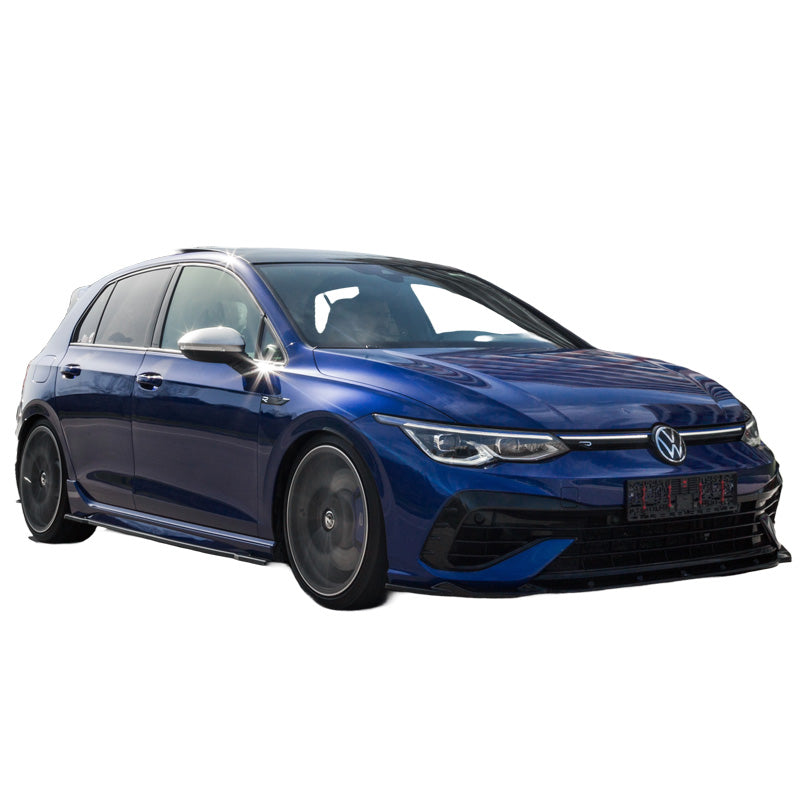 OneWay, sivuhelmat, kiiltävä musta, sopii Volkswagen Golf VIII HB/Variant R 2020-, 2-osainen sarja