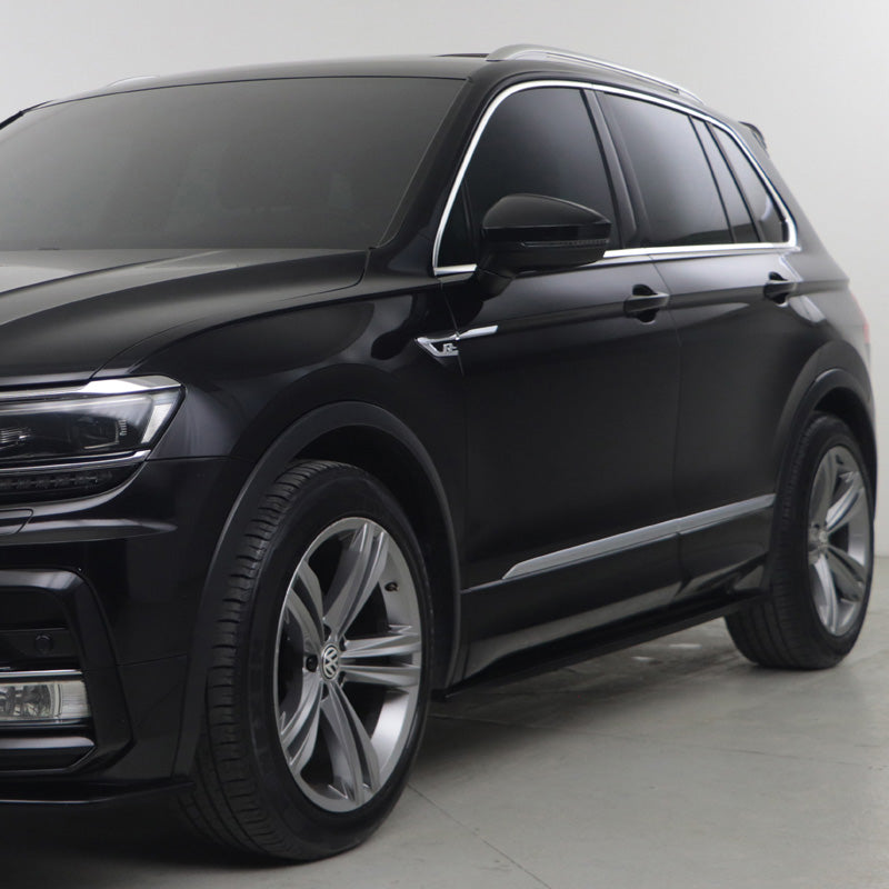 OneWay, sidokjolar, blank svart, passar till Volkswagen Tiguan II Allspace R-Line (2016-2020)