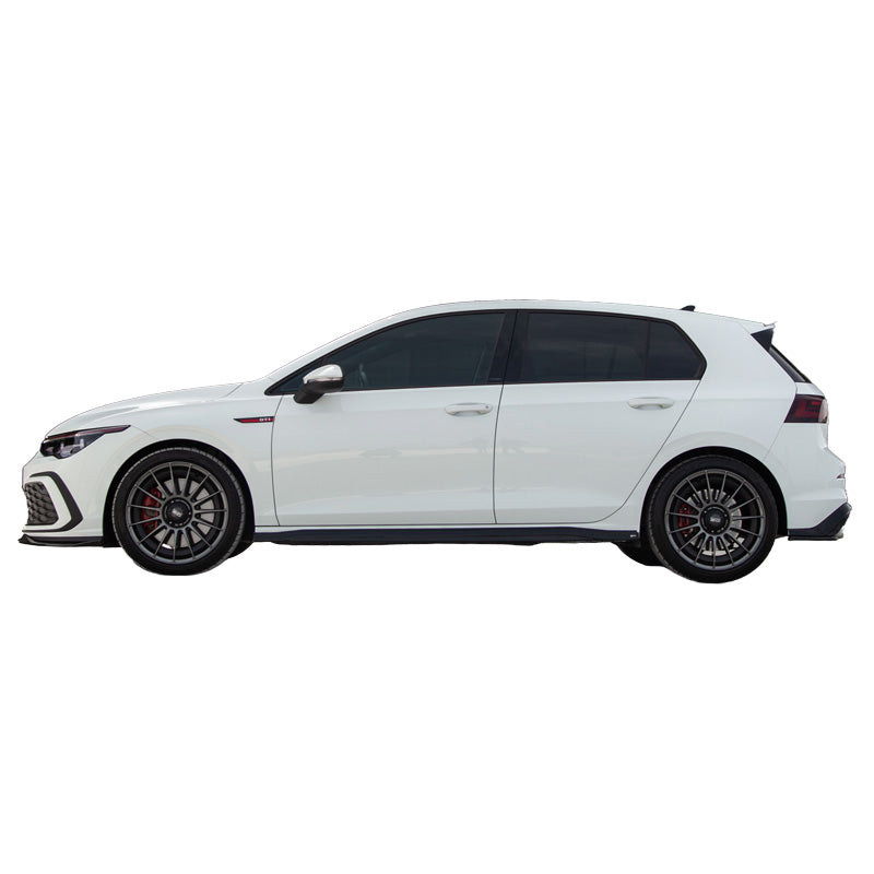 OneWay, Sidokjolar, glanssvart, passar till Volkswagen Golf VIII HB/Variant GTI/GTI Clubsport/GTD/R-Line 2020-, 'Elegance'
