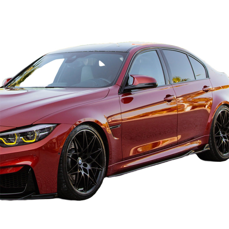 OneWay, sivuhelmat, kiiltävä musta, sopii BMW M3 F80 (2014-2018) – 2-osainen setti