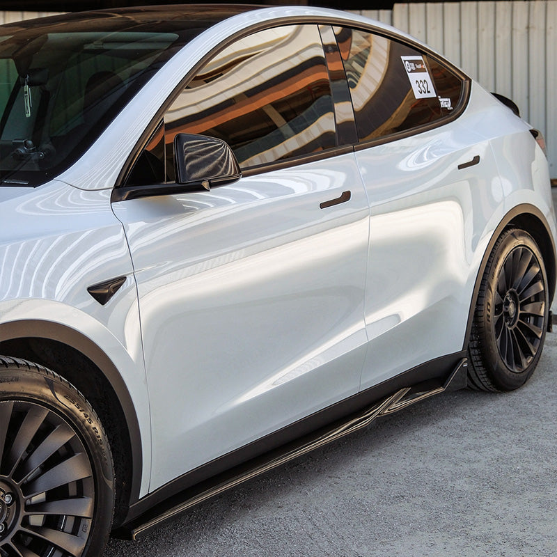 OneWay, Sidokjolset, Blank svart, passar till Tesla Model Y (2019-2025)
