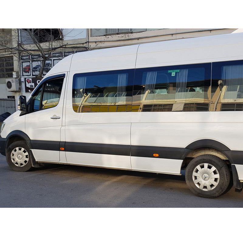 OneWay, Skärmkantslister, matt svart, passar till Mercedes Sprinter W906 (2006-2013), 'ABS' – 4 delar