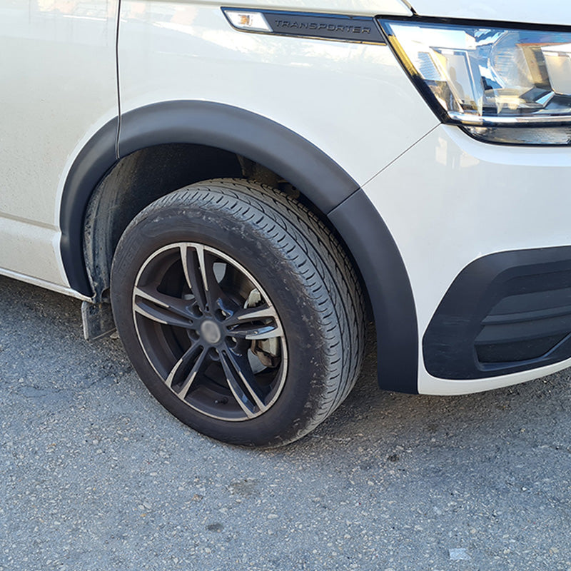 OneWay, lokasuojan kaaret, 4 kpl, mattamusta, sopii Volkswagen Transporter T6.1 (2020-2022), lyhyt akseliväli, 8-osainen sarja