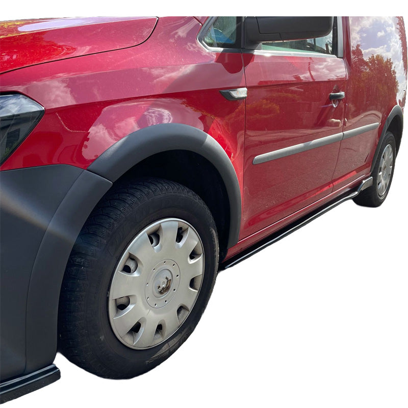 OneWay, skärmkanter, matt svart, passar till Volkswagen Caddy MK4 (2015-2020), kort axelavstånd, 10 st.