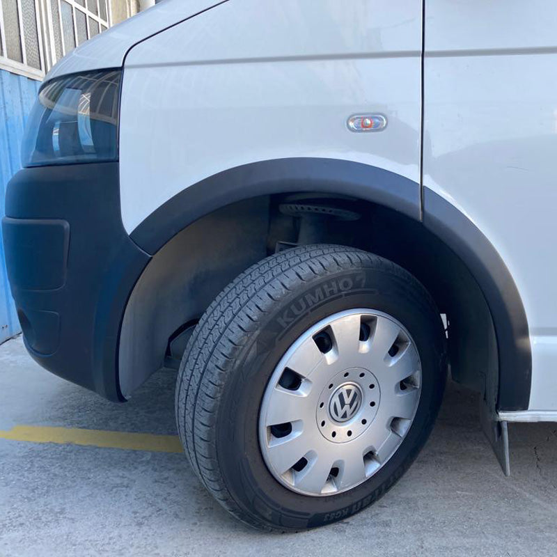 OneWay, skärmkantslister, matt svart, passar till Volkswagen Transporter T5-T5.1 (2003-2015), kort axelavstånd, skjutdörr vänster, 10-delars sats