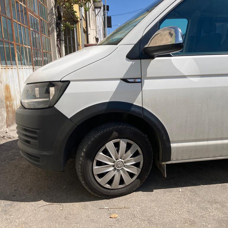 OneWay, skärmkantslister, matt svart, passar till Volkswagen Transporter T6 (2015-2019) långt axelavstånd – 10-delars sats