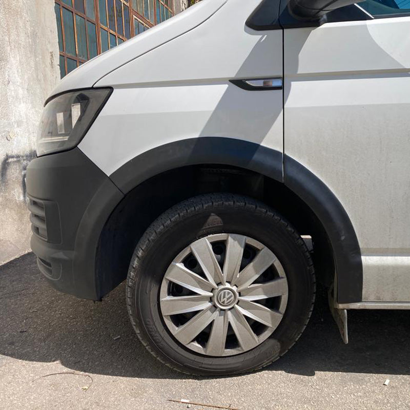 OneWay, skärmkantslister, matt svart, passar till Volkswagen Transporter T6 (2015-2019), kort axelavstånd, höger skjutdörr, 10-delars sats