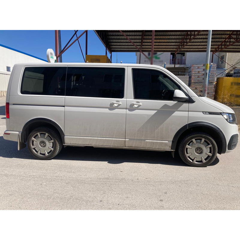 OneWay, lokasuojan reunalistat, ABS-muovi, mattamusta, Sopii Volkswagen Transporter T6.1 (2020-2022), lyhyt akseliväli, oikea liukuovi