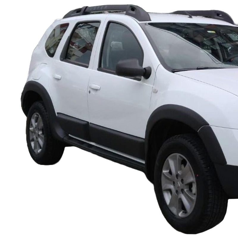 OneWay, hjulkantslister, ABS-plast, matt svart, passar till Dacia Duster I (2010-2017), 8 delar
