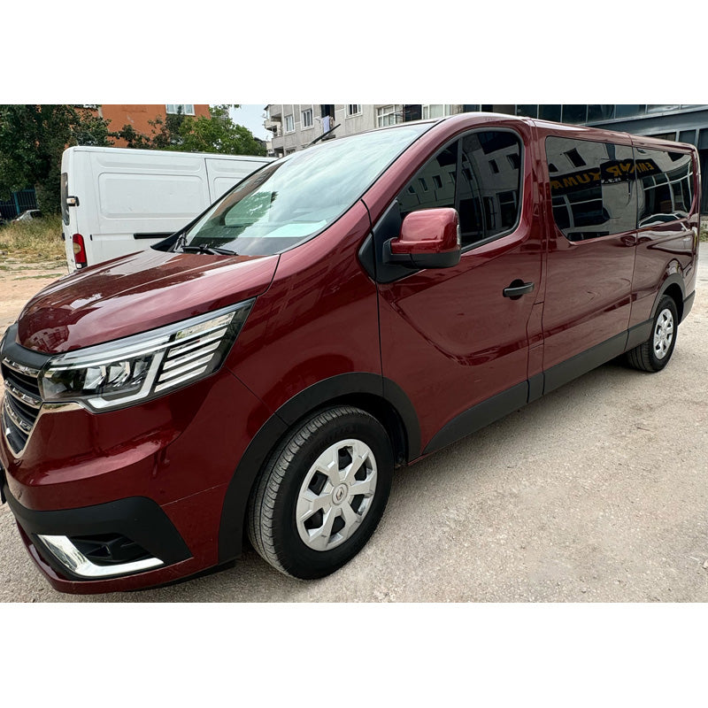 OneWay, pyöränkoteloiden trimmaussarja, mattamusta, sopii Renault Trafic 2022-, 8 osaa