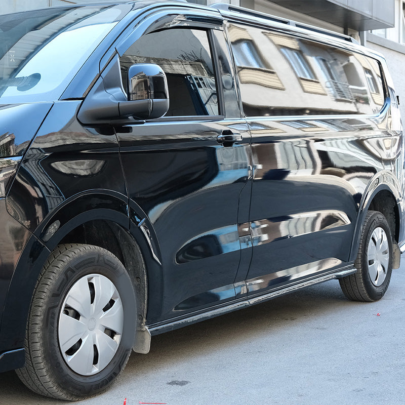 OneWay, lokasuojan levennys, kiiltävä musta, sopii Volkswagen Transporter T7 (2024-) (pitkä akseliväli)