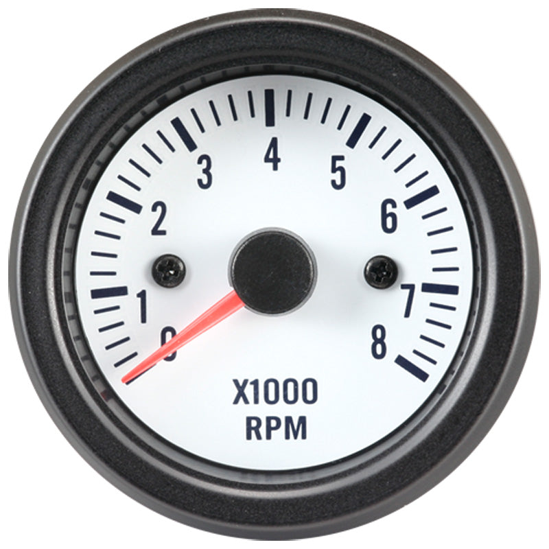 AutoStyle, Klassinen Valkoinen suorituskykykierroslukumittari - 52mm - jopa 8000rpm