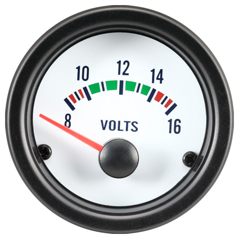 AutoStyle, Classic valkoinen Performance-mittari - 52mm - 8-16 Volttia