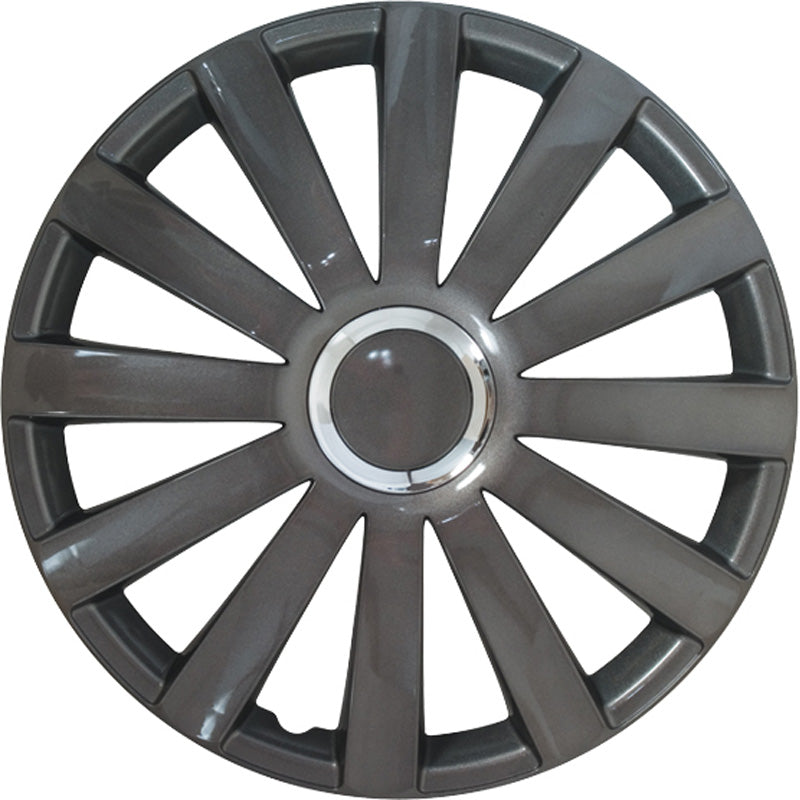 AutoStyle, Pyöränkapselit, 4 kpl, Spyder 14-tuumainen gunmetal + kromirengas
