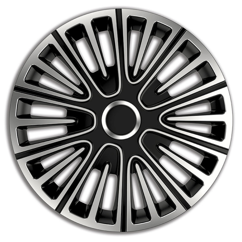 AutoStyle, Navkapslar, 4 st, Motion 16-tums silver/svart