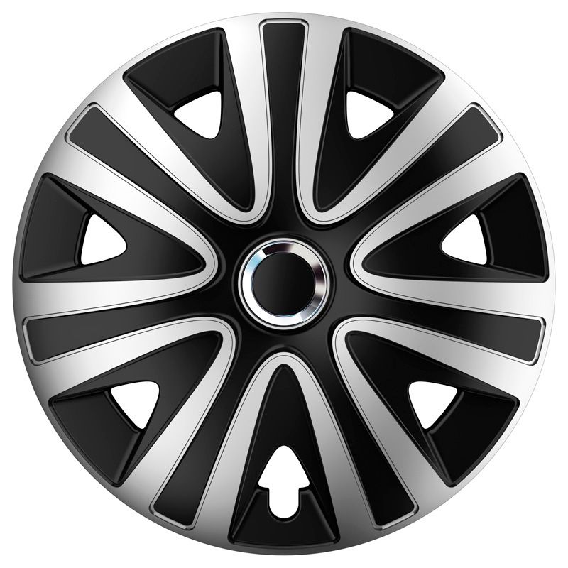 AutoStyle, Navkapslar, 4st, Rialto Pro 14-tums silver/svart