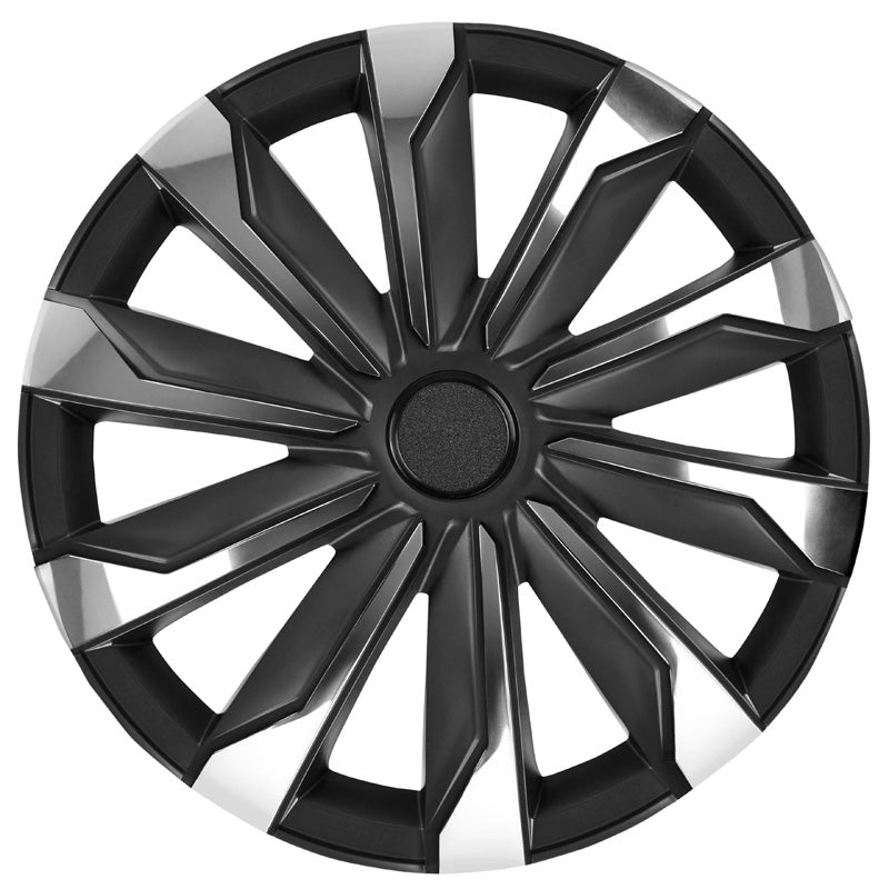 AutoStyle, Pyöränkapselit, 4 kpl, Typhoon 14-tuumaa chrome/black