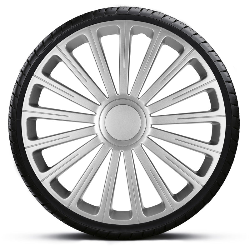 AutoStyle, Hjulkapselsæt, Radical, 15-tommer Sølv, Sæt af 4