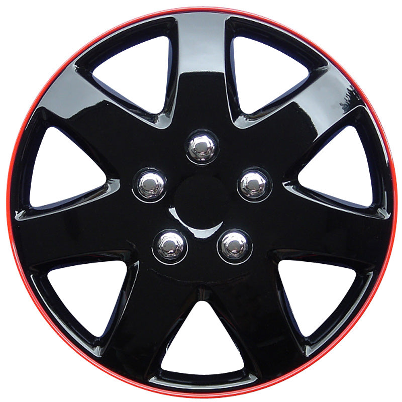 AutoStyle, Pyöränkapselit, 4 kpl, Michigan 14-tuumaa black/red rim
