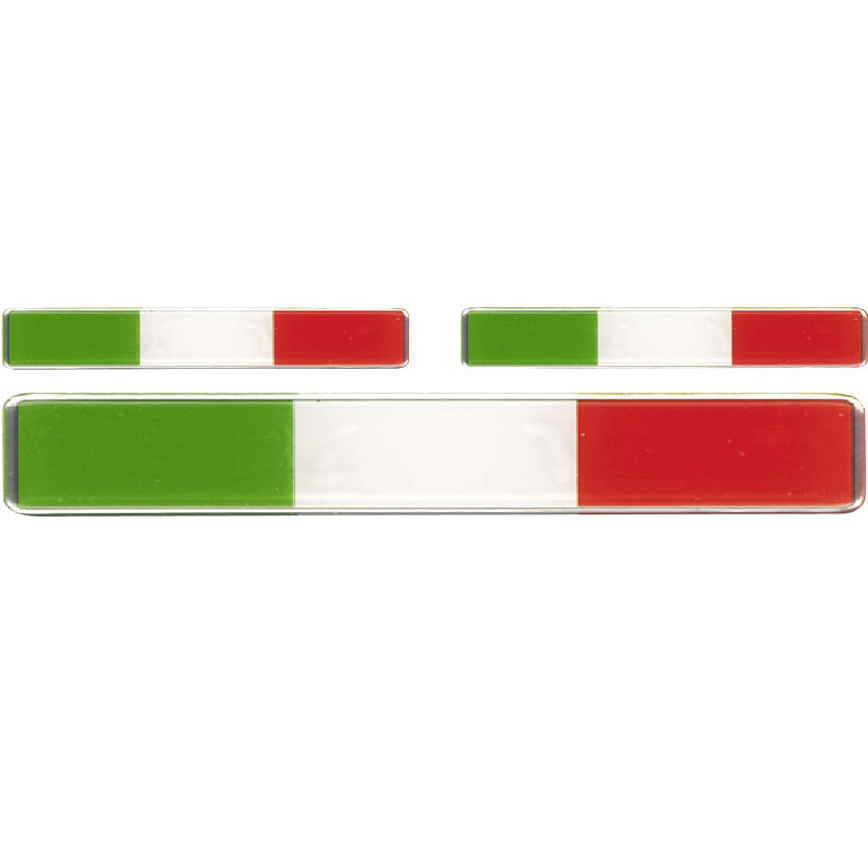 Quattroerre, 3D-tarra ”Italian liput” - 3 kpl:n setti - 108x16mm & 51x8mm