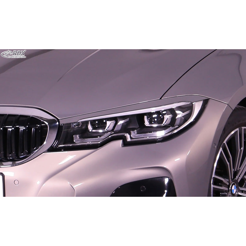RDX Racedesign, ajovalojen kulmalistat, sopii BMW 3-Series G20/G21 Sedan/Touring 2019- (ABS)
