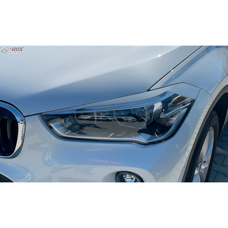 RDX Racedesign, ajovalojen kulmalistat, sopii BMW X1 F48 2015-2019 (ABS)
