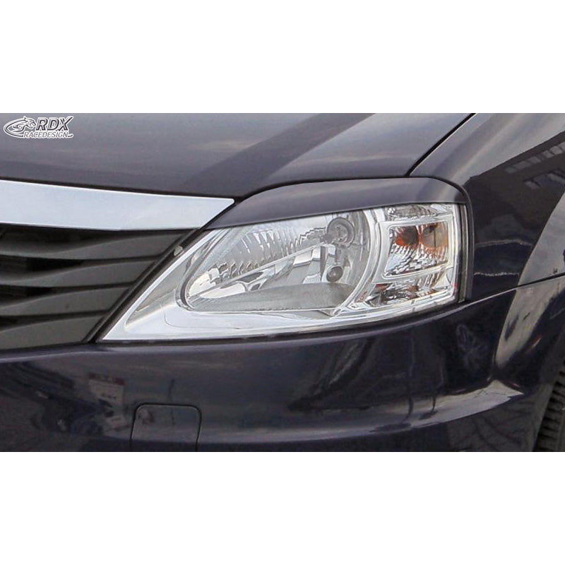 RDX Racedesign, ajovalojen kulmasuojat, sopii Dacia Logan 2008-2013 (ABS)