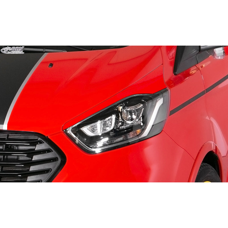 RDX Racedesign, ajovalon kulmat, sopii Ford Transit Custom & Tourneo Custom Facelift 2018- (ABS)