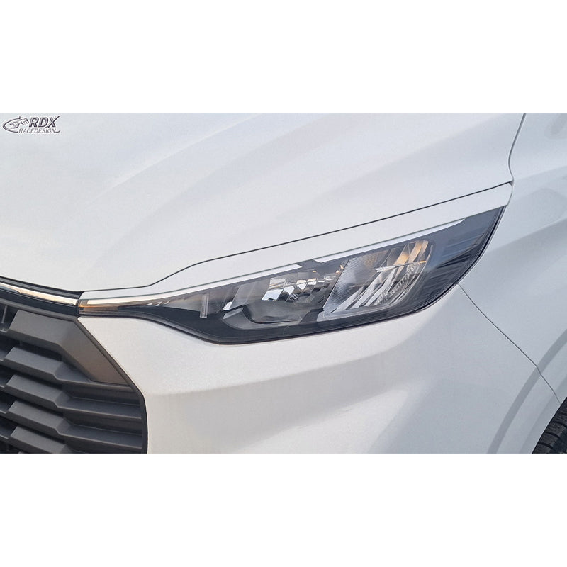 RDX, ajovalojen kulmasuoja, valkoinen, sopii Ford Transit Custom & Tourneo Custom (V710) (2023-)