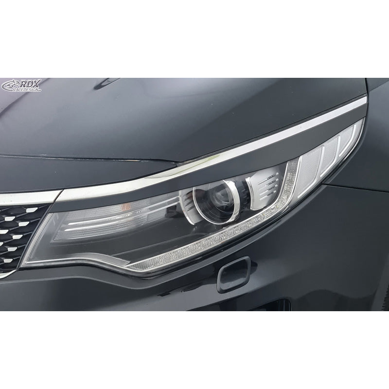 RDX Racedesign, ajovalojen kulmasuojat, sopii Kia Optima (JF) 2015- (ABS)