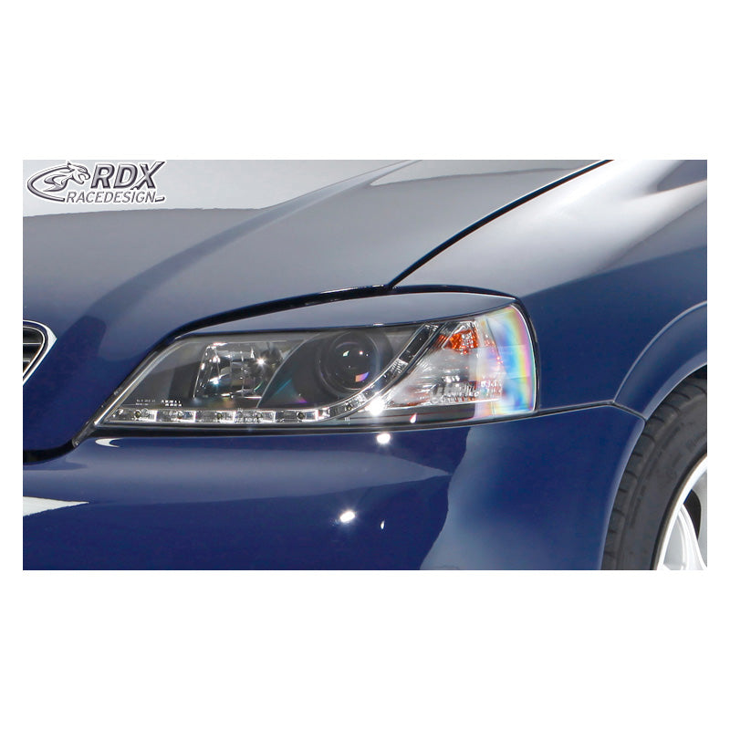 RDX Racedesign, ajovalojen kulmalistat, sopii Opel Astra G 1998-2004 (ABS)