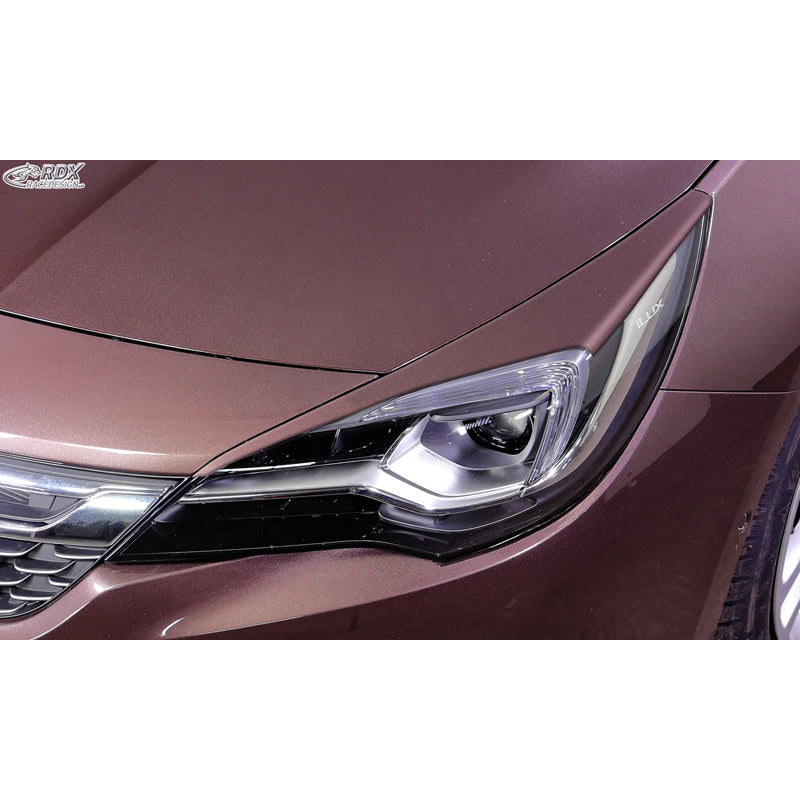 RDX Racedesign, ajovalon kulmat, sopii Opel Astra K HB 5-deurs/Sportstourer 2015-2021 (ABS)